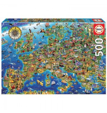 Puzzle Mapa Europa 500 pc