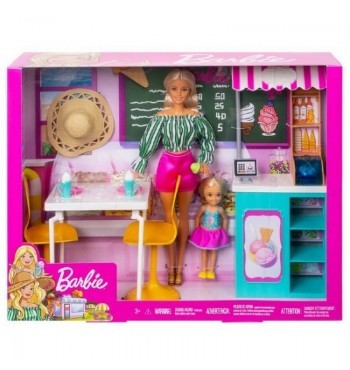 Barbie y su Heladería con Chelsea - Mattel