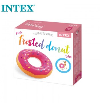 Rueda hinchable Intex Donut rosa