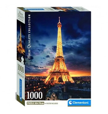 Puzzle 1000 Torre Eiffel - Clementoni Compact Puzzle